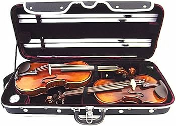 バイオリン　ビオラ　ダブルケース　茶色 バイオリン ビオラ ダブルケース バイオリン ビオラ ダブルケース 茶色